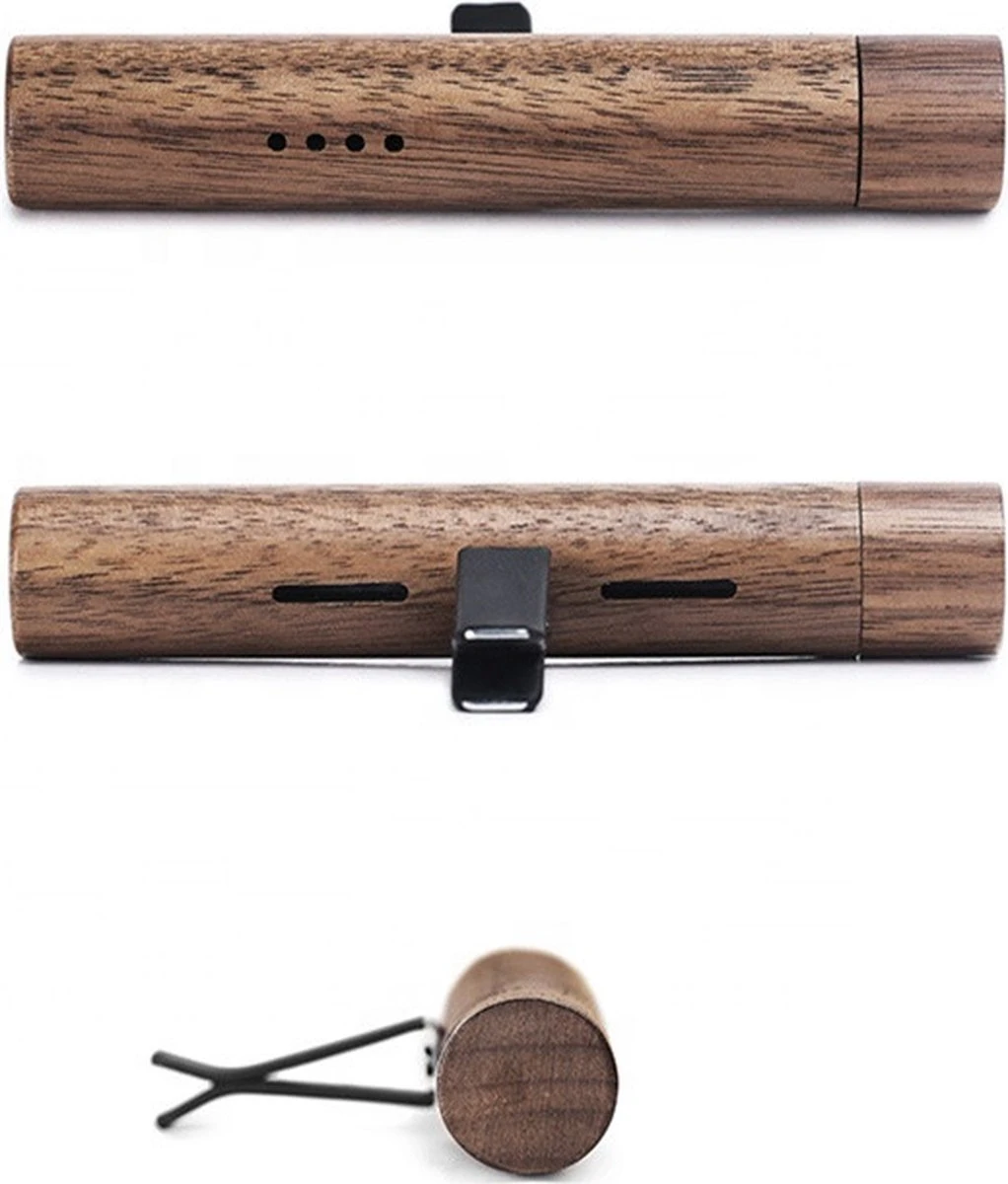 Luxe Autoparfum - Auto Luchtverfrisser Hout - Incl. 2 Geuren! - Zwarte Walnoot - Massief Houten Auto Geur - Air Vent - Aromatherapie - Airconditioner Diffuser - Auto Parfum - Hout - Clip - Navulbaar 5 Luxe Autoparfum - Auto Luchtverfrisser Hout - Incl. 2 Geuren! - Zwarte Walnoot - Massief Houten Auto Geur - Air Vent - Aromatherapie - Airconditioner Diffuser - Auto Parfum - Hout - Clip - Navulbaar - Afbeelding 3