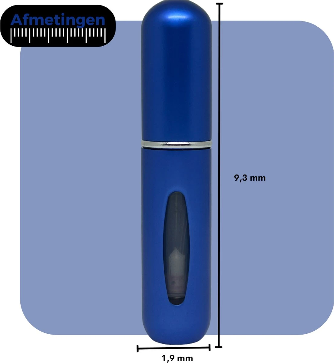 Cetins - Parfum Verstuiver Navulbaar - Mini Parfum Flesje - Reisflesje – Matt Blauw 4 Cetins - Parfum Verstuiver Navulbaar - Mini Parfum Flesje - Reisflesje – Matt Blauw - Afbeelding 2