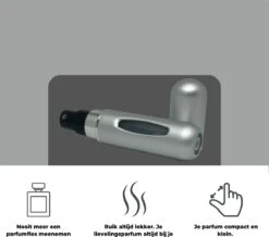 Cetins - Parfum Verstuiver Navulbaar - Mini Parfum Flesje - Reisflesje – Matt Grijs - -Parfum Winkel 1200x1058 2