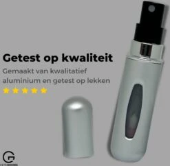 Cetins - Parfum Verstuiver Navulbaar - Mini Parfum Flesje - Reisflesje – Matt Grijs - -Parfum Winkel 1200x1175 5
