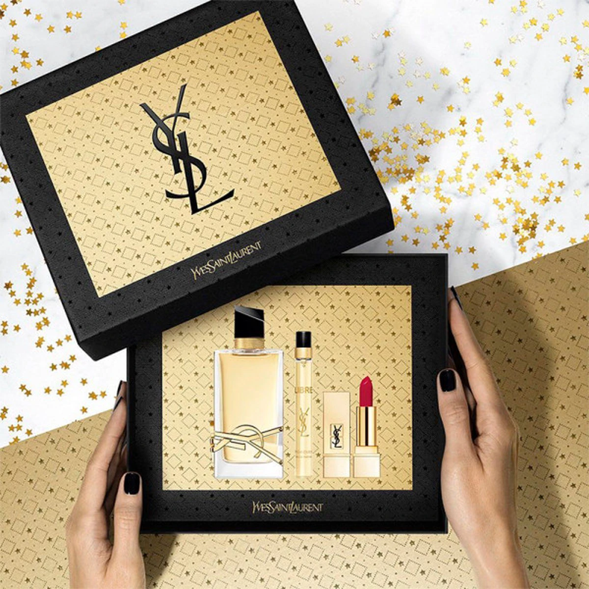 Yves Saint Laurent Libre Gift Set EDP 90ml, Mini EDP 10ml En Lipstick 1.6g 3 Yves Saint Laurent Libre Gift Set EDP 90ml, Mini EDP 10ml En Lipstick 1.6g