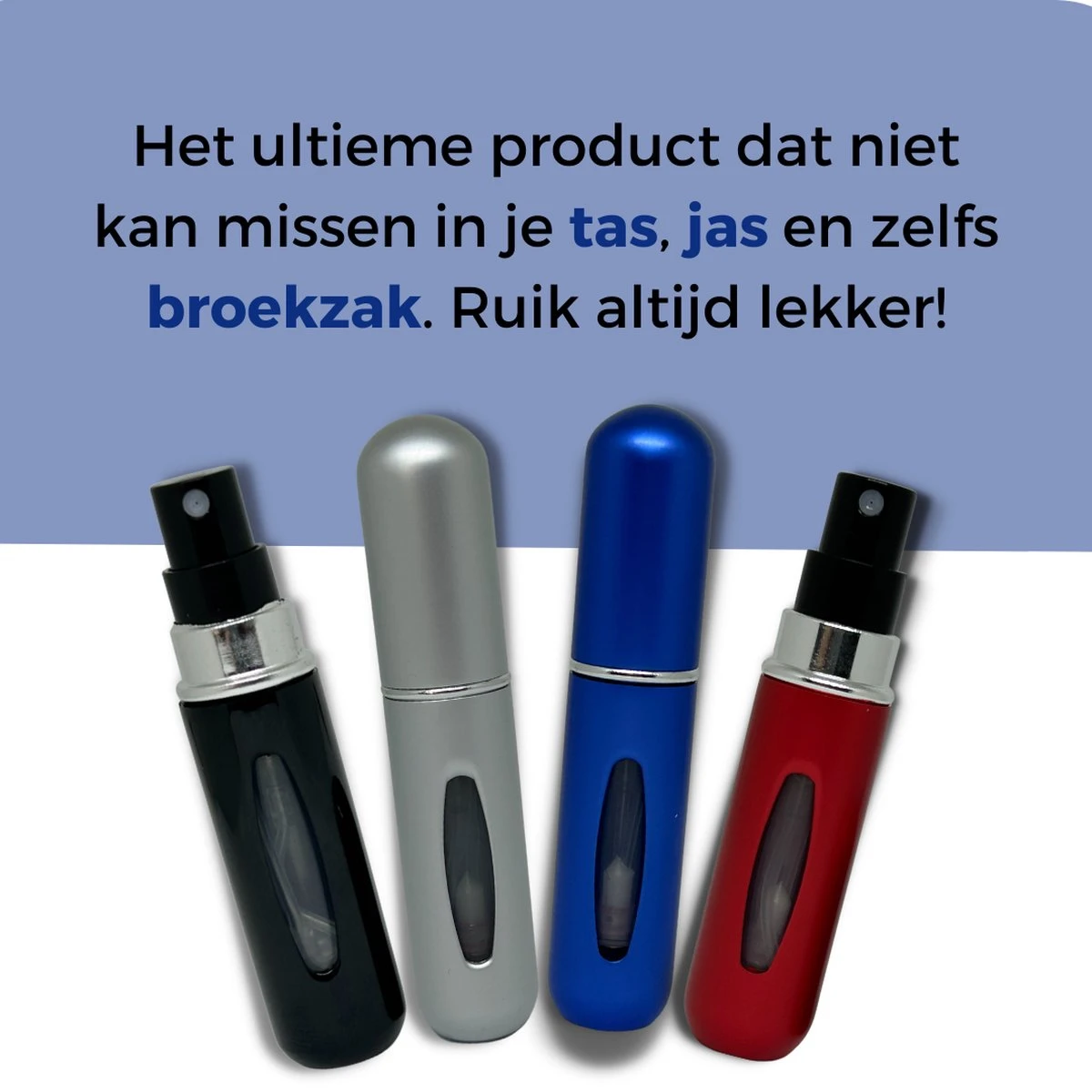 Cetins - Parfum Verstuiver Navulbaar - Mini Parfum Flesje - Reisflesje – Matt Blauw 5 Cetins - Parfum Verstuiver Navulbaar - Mini Parfum Flesje - Reisflesje – Matt Blauw - Afbeelding 3