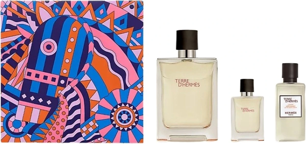 Hermes Terre D'Hermes Gift Set 100ml Eau De Toilette + 12,5 Ml Edt + 40ml After Shave Balm 3 Hermes Terre D'Hermes Gift Set 100ml Eau De Toilette + 12,5 Ml Edt + 40ml After Shave Balm