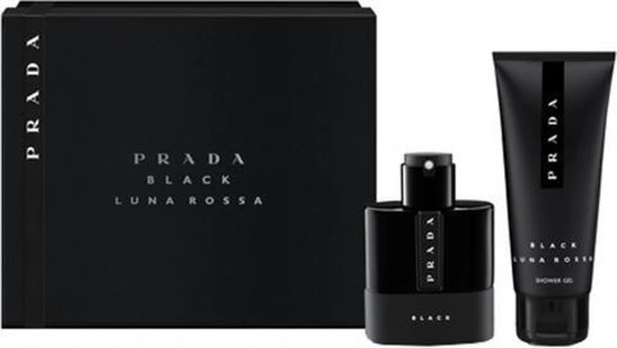 Prada Luna Rossa Black Giftset - 50 Ml Eau De Parfum Spray + 100 Ml Showergel - Cadeauset Voor Heren 4 Prada Luna Rossa Black Giftset - 50 Ml Eau De Parfum Spray + 100 Ml Showergel - Cadeauset Voor Heren - Afbeelding 2
