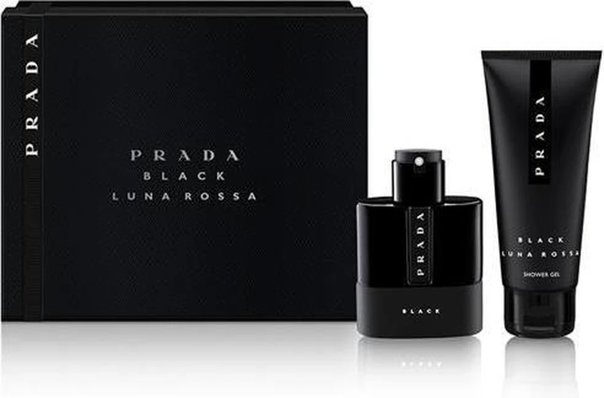 Prada Luna Rossa Black Giftset - 50 Ml Eau De Parfum Spray + 100 Ml Showergel - Cadeauset Voor Heren 5 Prada Luna Rossa Black Giftset - 50 Ml Eau De Parfum Spray + 100 Ml Showergel - Cadeauset Voor Heren - Afbeelding 3