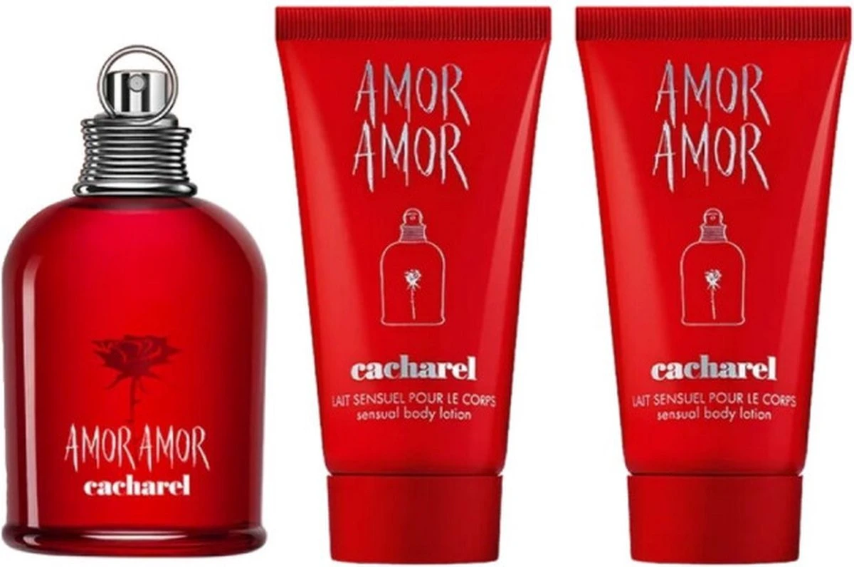 Cacharel Amor Amor 50 Ml Edt + Sensual Bodylotion 2x50 Ml 4 Cacharel Amor Amor 50 Ml Edt + Sensual Bodylotion 2x50 Ml - Afbeelding 2