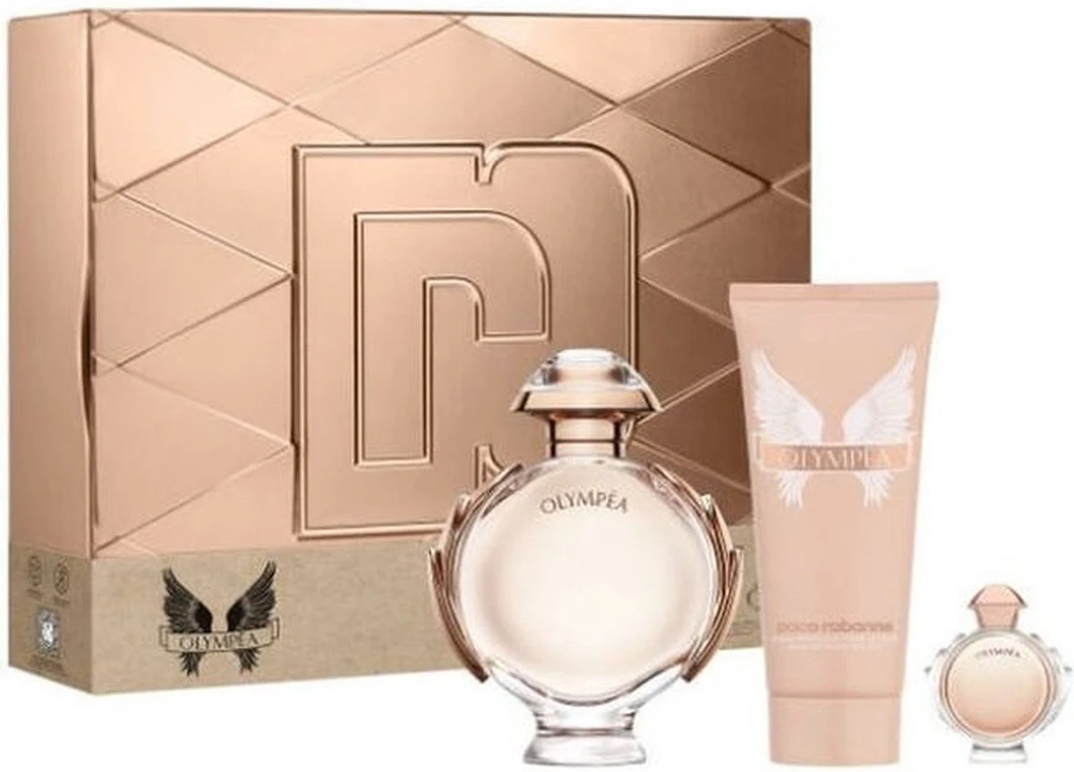 Paco Rabanne Olympéa Eau De Parfum Spray 80ml Set 3 Pieces + Body Lotion 100ml - EDp Mini 6 Ml 3 Paco Rabanne Olympéa Eau De Parfum Spray 80ml Set 3 Pieces + Body Lotion 100ml - EDp Mini 6 Ml