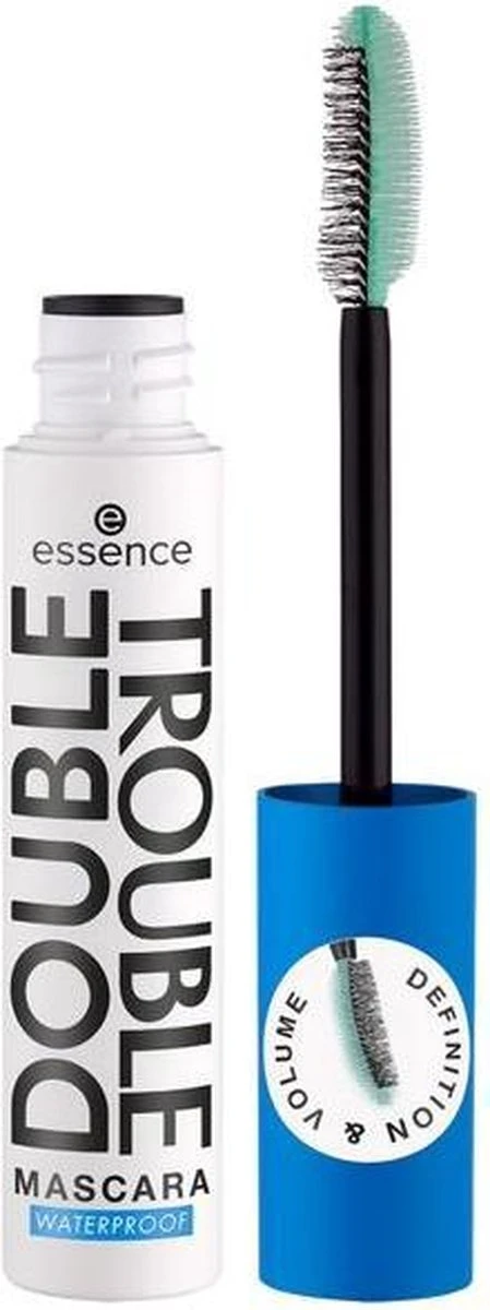 Essence Double Trouble Waterproof Mascara - Voděodolná Objemová + Tvarující Řasenka 12 Ml 3 Essence Double Trouble Waterproof Mascara - Voděodolná Objemová + Tvarující Řasenka 12 Ml