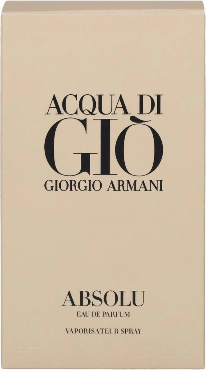 Giorgio Armani Acqua Di Gio Absolu 75ml - Eau De Parfum - Herenparfum 5 Giorgio Armani Acqua Di Gio Absolu 75ml - Eau De Parfum - Herenparfum - Afbeelding 3