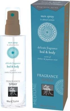 Shiatsu - Feromonen Bed & Body Spray Voor Mannen - Amber & Japanse Mint