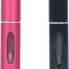 Merkloos Mini Hervulbare Parfum Fles – Spray – Draagbare Fles – Verstuiver Fles Reizen - 2pack Zwart En Roos -Parfum Winkel 799x1200 11