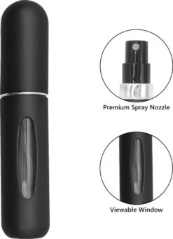 Merkloos Hervulbaar Parfumflesje - Zwart - 5ML - Verstuiver - Navulbaar -Parfum Winkel 869x1200 1