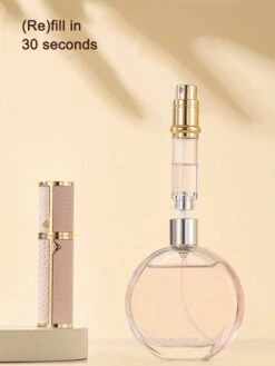 Hervulbare Parfumverstuiver-5ml-Mini Parfumverstuiver-Kleine Spuitfles Voor Parfum-Lege Parfumflesje Voor Op Reis Glasspray Draagbaar Parfumpakket Met Lederen Hoes - Mandarijn Groen -Parfum Winkel 900x1200 12