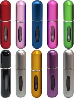 MaxedMore Navulbare Parfumverstuiver 5ml Blauw - 65 Keer Spraybare Parfum Verstuiver - Hervulbaar Tasverstuiver Voor Parfum - Meeneem Mini Geur Flesje Voor Op Reis - Lipstick Formaat Navulbaar Parfumflesje -Parfum Winkel 914x1200 6