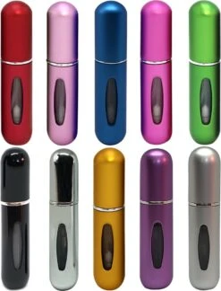 MaxedMore Navulbare Parfumverstuiver 5ml Zilver - 65 Keer Spraybare Parfum Verstuiver - Hervulbaar Tasverstuiver Voor Parfum - Meeneem Mini Geur Flesje Voor Op Reis - Lipstick Formaat Navulbaar Parfumflesje -Parfum Winkel 915x1200 4