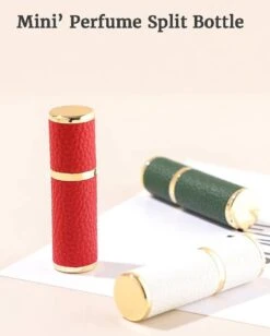 Hervulbare Parfumverstuiver-5ml-Mini Parfumverstuiver-Kleine Spuitfles Voor Parfum-Lege Parfumflesje Voor Op Reis Glasspray Draagbaar Parfumpakket Met Lederen Hoes - Mandarijn Groen -Parfum Winkel 963x1200 5